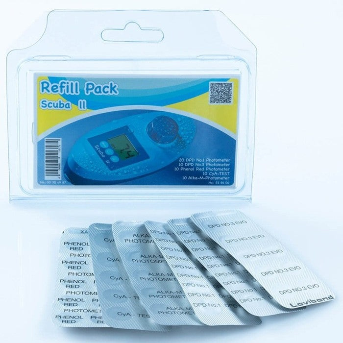 Lovibond Scuba S II Nachfüllpackung – 60 Tabletten für Chlor, pH-Wert, Alkalität und Cyanursäure Messung