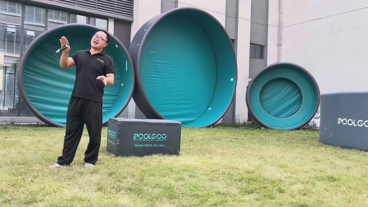 ipoolgo pool wird aiufgestellt bzw. aufgeblasen